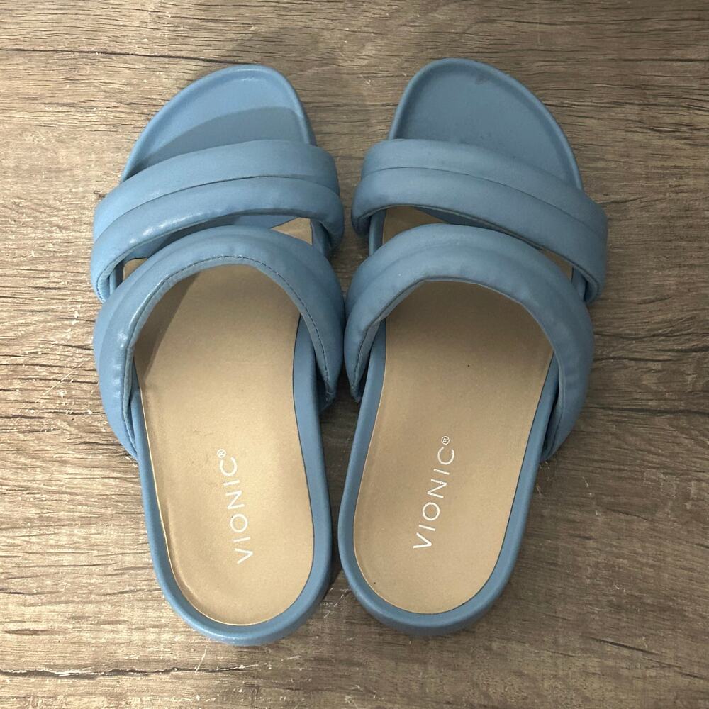 Vionic Mayla Women’s Slides Sandals Shoes Size 8.5 Blue - Picture 7 of 8